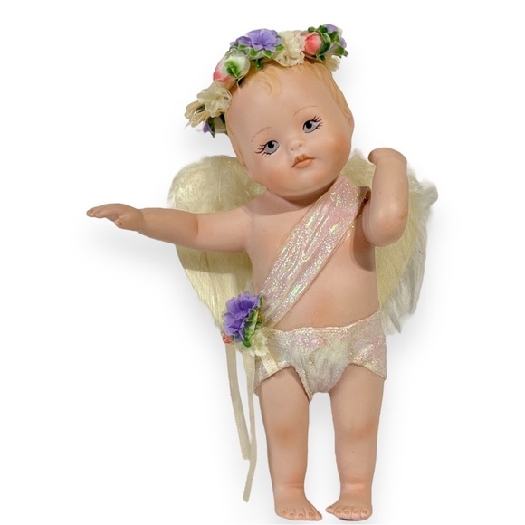 Vintage 1996 Hamilton Collection Practice Makes Perfect Angel Parkins Cherub - Picture 1 of 7